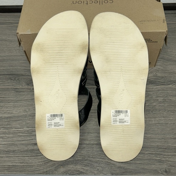 Clarks Brynn Hope Black Leather Women's - Picture 7 of 7